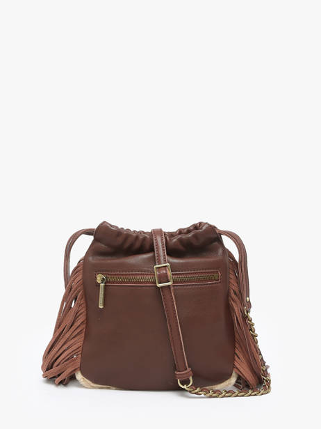 Cross Body Tas Vintage Leder Mila louise Bruin vintage 3812TC ander zicht 3